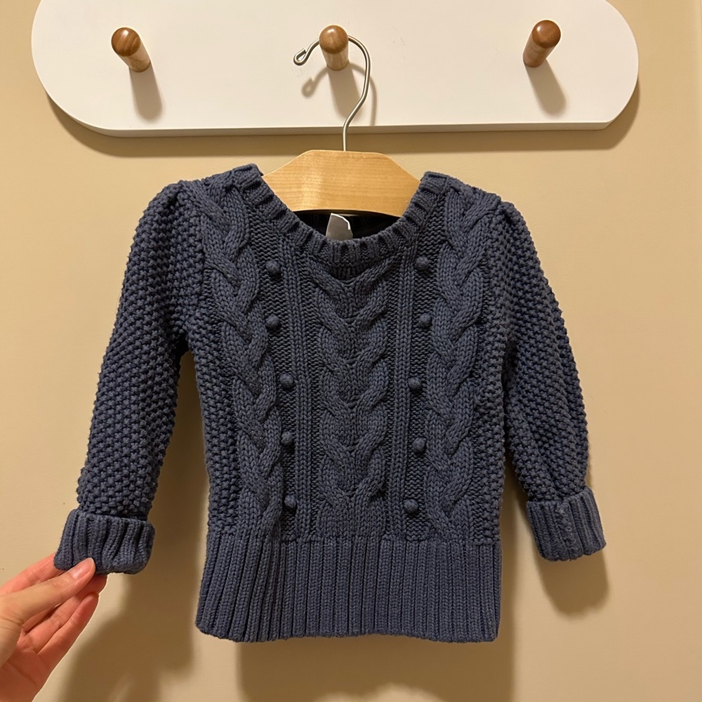 GAP Chunky Sweater in Dark Grey/Blue